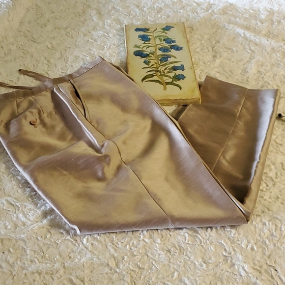 Larry Levine Pants - Larry Levine Elegant Gold size 14 Satiny Pants